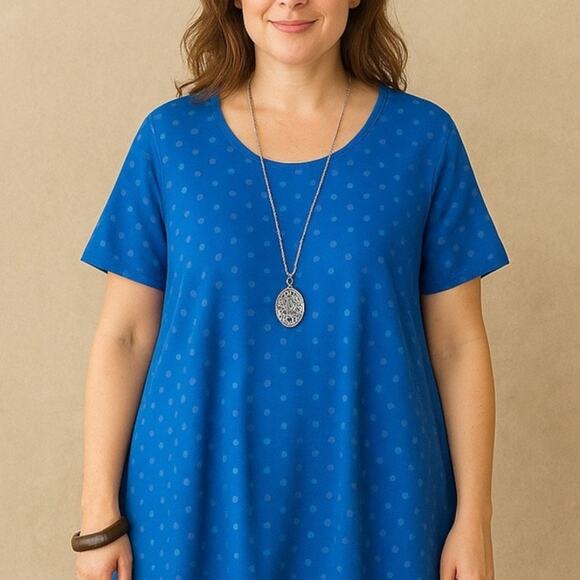Gudrun Sjoden Dot Tee Organic Cotton Blue - Picture 1 of 8